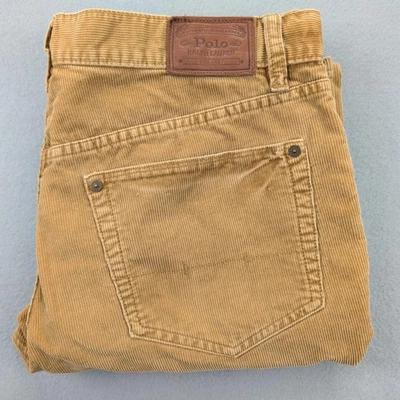 Pantalones Polo Ralph Lauren Para Hombre 34x32 Tostado Pana Auténtico Pelele Recto Foto 1 de 4