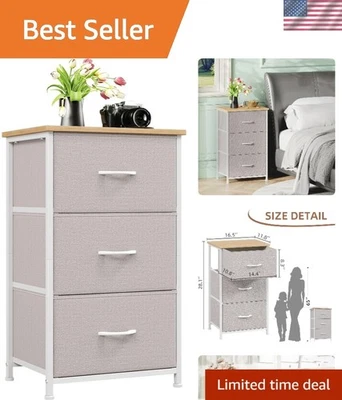 Stylish Ash Grey Small Dresser with 3 Drawers for Versatile Storage Solutions - Image 1 of 4