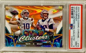 JERSEY # MATCH! 2024 Topps Chrome Cosmic Tom Brady / Maye RC 12/25! PATS (1/1)! - Picture 1 of 3