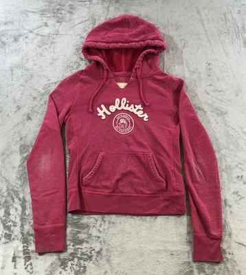 Sudadera con Capucha Hollister Para Mujer XS Rosa Santa Mónica Big Wave Riders Chenille Y2K De Colección Foto 1 de 4