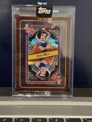 2025 Topps Disney Mint - Snow White SSP Ace Of Diamonds /125!  - Image 1 of 2