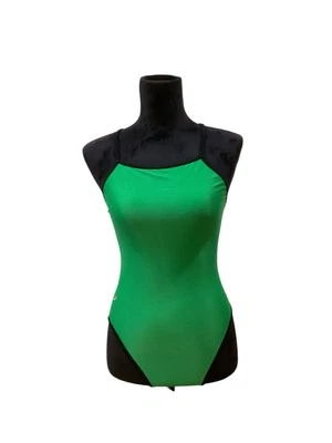 speedo swimsuit women 8/34 Reversible Black/green Endurance Crossback 7190456 - Image 1 of 4
