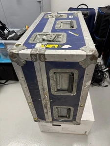 Vintage Amboss Road Flight hartgepolsterter Gerätekoffer 24x27x13 blau - Bild 1 von 7