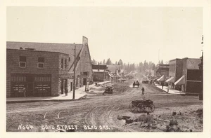 Bend Oregon Bond Street Boyd Gebäude Lage Vintage Postkarte - Bild 1 von 2
