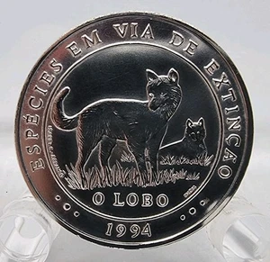 Portugal 🇵🇹 1000 Silver Escudos 1994 The Iberian Wolf - Picture 1 of 6