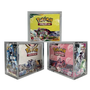 Booster Box Acrylic Case (3 Pack) Sliding Magnetic Lid Protective Acrylic Box... - Bild 1 von 7