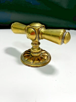 Ancienne Poignée de porte en Laiton Massif, décoration VINTAGE - Photo 1/4
