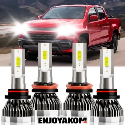 Kit faros LED altos bajos para coche Chevrolet Silverado 1500 2007-2021 Foto 1 de 4