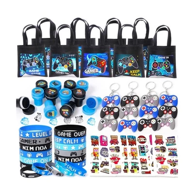 60 Piezas Videojuegos Favores de Fiesta Gamer Cumpleaños Fiesta Suministros para Niños No Tejidos... Foto 1 de 4