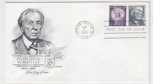 TurtlesTradingPost- Frank Lloyd Wright 1966 #1280 FDC Artmaster Cachet - Picture 1 of 1