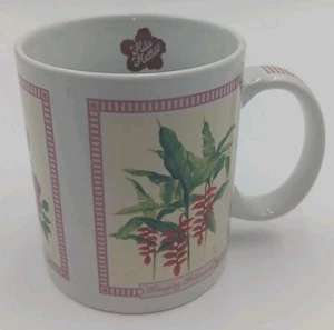 Tazza Hilo Hattie Hawaii fiori tropicali molto buona ibisco Haliconia uccellino di par - Foto 1 di 6