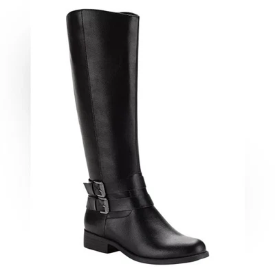 NUEVAS Botas de Montar Style & Co Negras Para Mujer Pantorrilla Ancha Maliaa Hebilla Talla 7 Foto 1 de 4