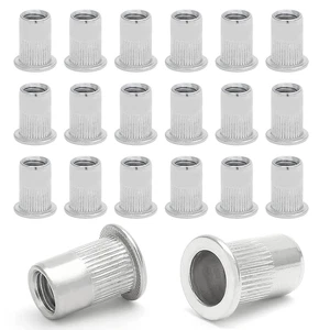 20PCS 5/16"-18 Dado per rivetti con inserto filettato in acciaio inox, 5/16-18UNC Rivnuts Fla - Foto 1 di 12