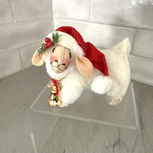 VTG 1992 Annalee 5x4" White Christmas Lamb Nativity Poseable Figure EUC USA - Picture 1 of 9