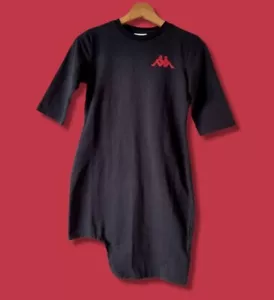 Kappa Authentic Gardavie Black Smoke/Red Cherry Skin Fit Dress Size S - Picture 1 of 12