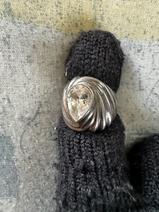 Anillo de cóctel de plata de ley 925 circonitas cúbicas vintage talla 5,5 - Imagen 1 de 9