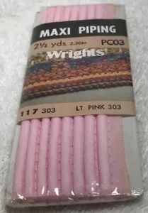 (1) WRIGHTS MAXI PIPING 303 LT PINK - Picture 1 of 2