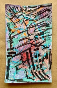 Modern Psychedelic Abstract Cubism Graffiti Art Painting Cartoon Illustration - Picture 1 of 1