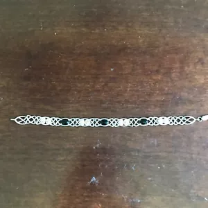 12K Gold & Sterling Black Hills Bracelet w/ Onyx by Coleman Co - DA hg - Picture 1 of 3
