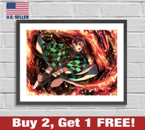 Demon Slayer Poster 18" x 24" Print Anime Kimetsu no Yaiba Wall Art Decor 3 - Picture 1 of 3
