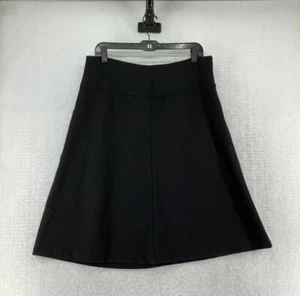 Adrienne Vittadini Womens Elastic Waist Casual Black A-Line Skirts Size 12 - Picture 1 of 5