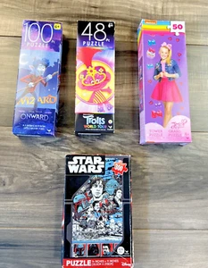 x4 Kids Puzzles Jojo Siwa, Trolls World Tour, Disney Onward, Star Wars ~ Sealed - Picture 1 of 6