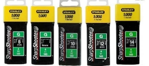 STANLEY Heavy Duty Staples (6mm,8mm,10mm,12mm,14mm) Type G 4,11,140 UK STOCK - Bild 1 von 14