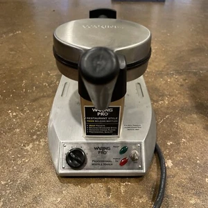 Waring Pro Waffle Maker Belgian WMK300 Stainless Steel Rotating Professional EUC - Picture 1 of 14