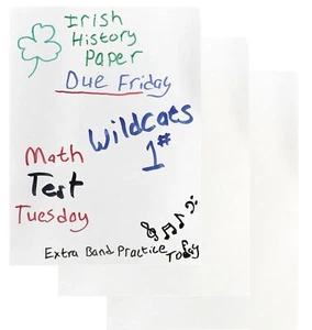 8 Pack White Flexible Roll up Dry Erase Magnet Sheets - Large 12 Inch x9 Inch - Picture 1 of 4