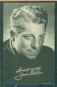 1930er AUSSTELLUNG SPIELHALLE KARTE FRANZÖSISCHER SCHAUSPIELER JEAN GABIN SEHR GUTER ZUSTAND/EX - Bild 1 von 2