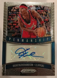 2019-20 PANINI PRIZM BASKETBALL QUENTIN RICHARDSON PM-QRS PENMANSHIP AUTO - Picture 1 of 2