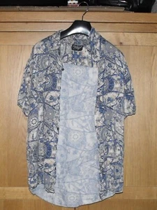 Reclaimed Vintage Brand Herren Hemd mit abstraktem Print, Kurzarm, Button Down, M - Bild 1 von 8