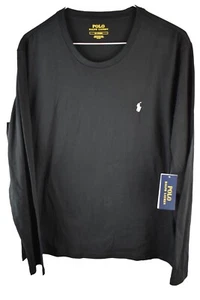 RALPH LAUREN Polo Black Long Sleeve T-Shirt size M Mens L/S Crew Tee Casual - Bild 1 von 11