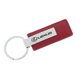 Lexus Rectangular Leather Keychain (Red) - Picture 1 of 3