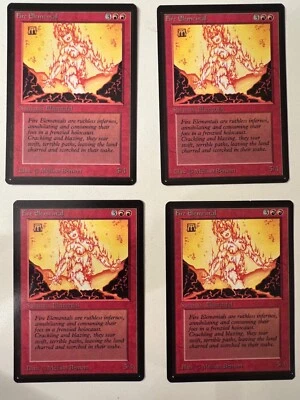 Magic the Gathering MTG Fire Elemental Beta NM Playset (4) (Beta Bob) - Image 1 of 4