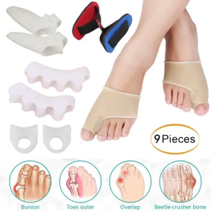 2/9X Bunion Corrector Kit Hallux Valgus Toe Separator Straightener Relief Pain - Picture 1 of 16