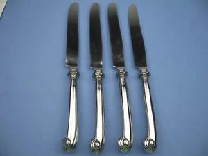Four dinner knives Towle Supreme MARCHESA stainless 18/8 Japan ribbed fanned end - Picture 1 of 4