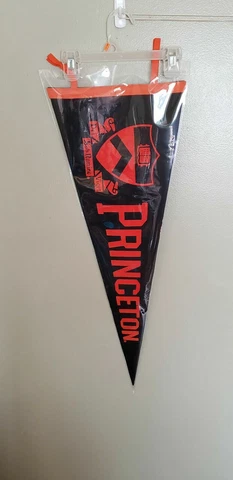 PRINCETON TIGERS NCAA WOOL VINTAGE PENNANT WITH HOLDER 10/11/20 Cover