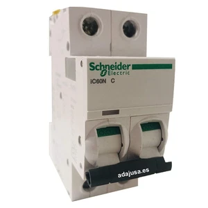Interruptor de potencia miniatura Schneider A9F74206 Acti9 iC60N - 2P, 6 A, curva C nuevo - Imagen 1 de 12