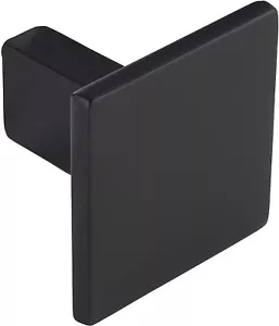 Möbelknopf schwarz Schrankknopf Küche Möbelgriff Metall eckig Türknopf 28 x 28 - Bild 1 von 7