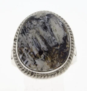 12 - White Buffalo Ring By San Felipe Artist Phillip Sanchez - Picture 1 of 4