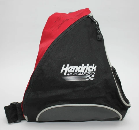 Hendricks Motorsports Crossbody Sling Backpack Bag SIGNED Jeff Gordon 24 NASCAR Cover