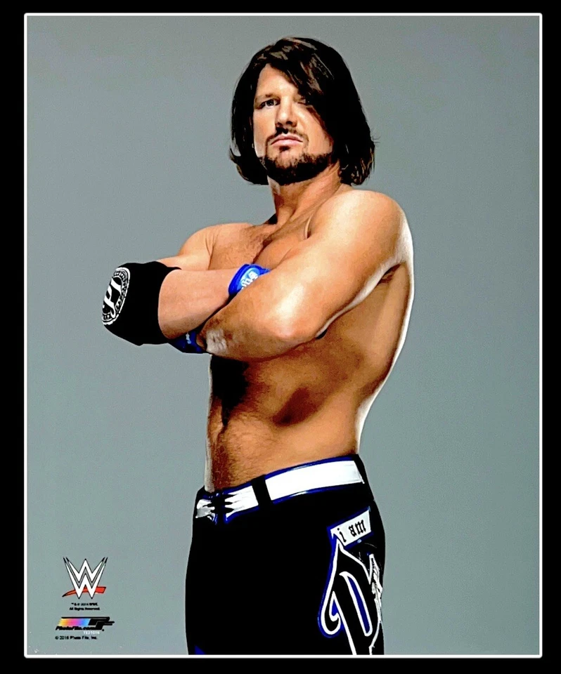 FOTO DE LUTA LIVRE 8X10 OFICIAL LICENCIADA WWE AJ STYLE ARQUIVO FOTO AUTÊNTICA 2 - Imagem 1 de 1