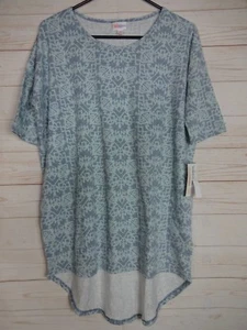 Lularoe Women's Irma Heathered Teal & Gray Top Size XS NWT - Picture 1 of 3