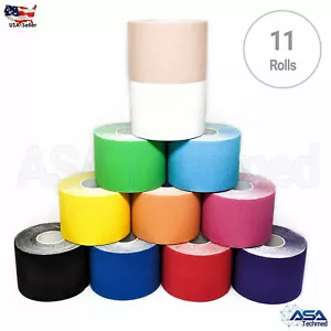 11 Rolls Kinesiology Tape Sports Muscles Running Care Elastic Physio Therapeutic - Picture 1 of 4