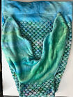 Comfy Tails Fleece Meerjungfrauenschwanzdecke blau grün weich Plüschtier Schlaffolie 57 Zoll