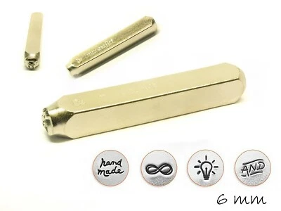4 Stempel Set Symbole (Infinity, hand made,...) Impressart, Schriftgröße: 6 mm - Bild 1 von 2
