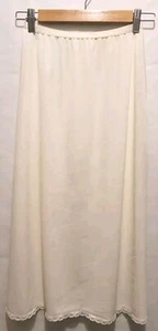Shadowline Hald Slip Size 28 Nylon 40" Length Lace Trim Vintage - Foto 1 di 5