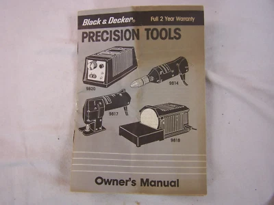 Herramienta de precisión Black & Decker (MINICRAFT) MANUAL DEL PROPIETARIO CATÁLOGO 36 PÁGINAS Foto 1 de 3