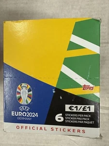 Full Sealed Box Topps UEFA Euro 2024 Official Stickers Full Box 100 last few box - Picture 1 of 3